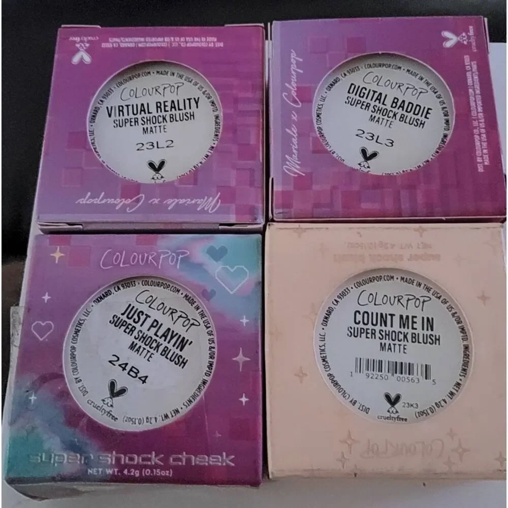 COLOURPOP Lot of (4) Supershock Blush~Mariale Collab~Brand New in Boxes~